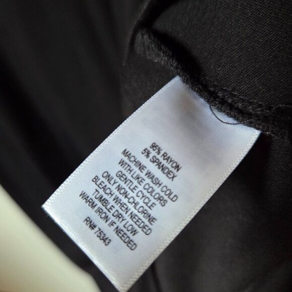 EUC ADRIENNE VITTADINI MOCK NECK BLACK MINIMALIST SLEEVELESS DRESS SIZE L - Picture 11 of 13